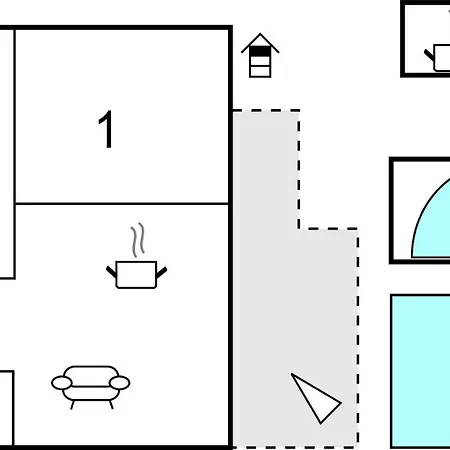 Apartment Cozy In With Kitchen *
